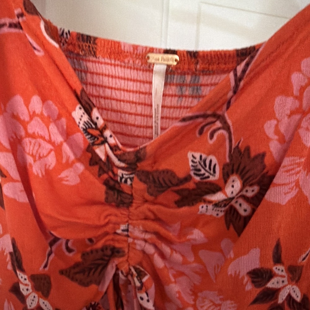NWT Free People La Bamba Babydoll Hawaiian XS Tropical Babydoll Top Shirt $78 - Picture 6 of 7